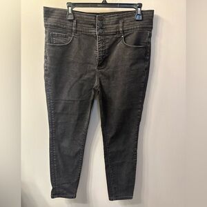 Ann Taylor Petite Black Denim Skinny Jeans 14P